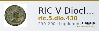RIC V Diocletian 430 — CANOA