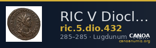 RIC V Diocletian 432 — CANOA