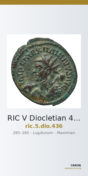 RIC V Diocletian 436 — CANOA
