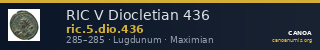 RIC V Diocletian 436 — CANOA