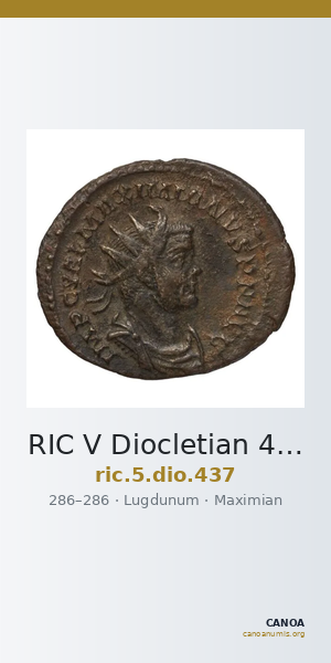 RIC V Diocletian 437 — CANOA