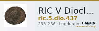 RIC V Diocletian 437 — CANOA