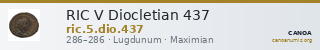 RIC V Diocletian 437 — CANOA