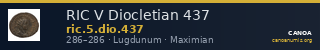 RIC V Diocletian 437 — CANOA