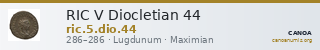 RIC V Diocletian 44 — CANOA
