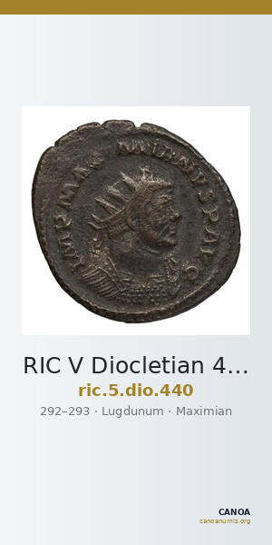RIC V Diocletian 440 — CANOA
