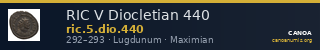 RIC V Diocletian 440 — CANOA