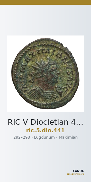 RIC V Diocletian 441 — CANOA