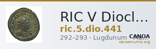 RIC V Diocletian 441 — CANOA