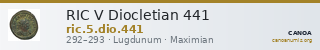 RIC V Diocletian 441 — CANOA