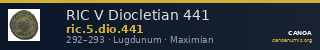 RIC V Diocletian 441 — CANOA