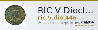 RIC V Diocletian 446 — CANOA