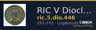 RIC V Diocletian 446 — CANOA