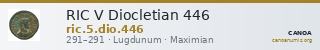 RIC V Diocletian 446 — CANOA