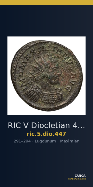 RIC V Diocletian 447 — CANOA