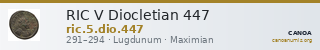 RIC V Diocletian 447 — CANOA