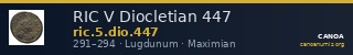 RIC V Diocletian 447 — CANOA