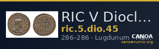 RIC V Diocletian 45 — CANOA
