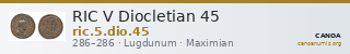 RIC V Diocletian 45 — CANOA
