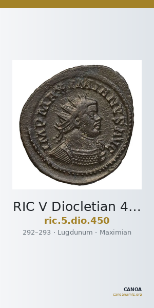 RIC V Diocletian 450 — CANOA