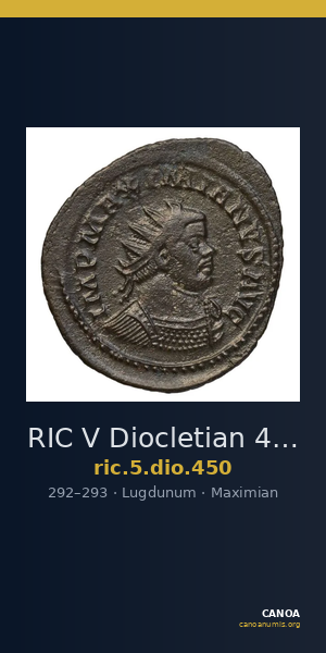 RIC V Diocletian 450 — CANOA