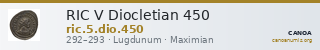 RIC V Diocletian 450 — CANOA