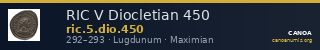 RIC V Diocletian 450 — CANOA