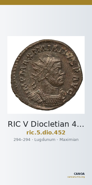 RIC V Diocletian 452 — CANOA
