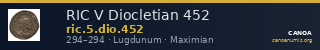 RIC V Diocletian 452 — CANOA