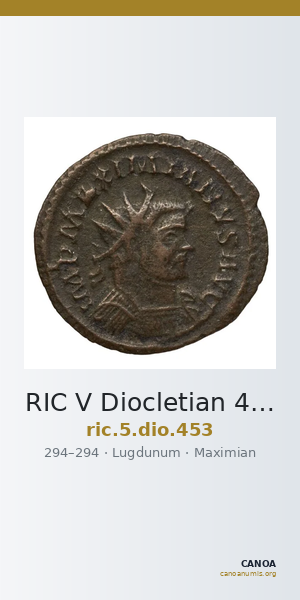 RIC V Diocletian 453 — CANOA