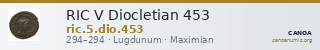 RIC V Diocletian 453 — CANOA