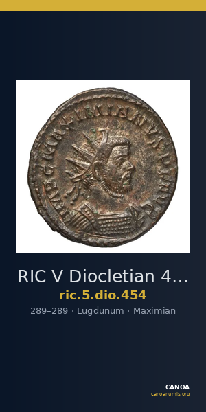 RIC V Diocletian 454 — CANOA