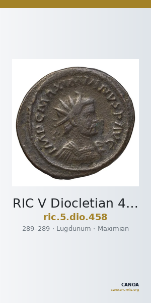 RIC V Diocletian 458 — CANOA