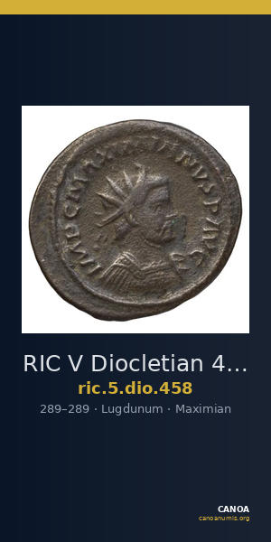 RIC V Diocletian 458 — CANOA