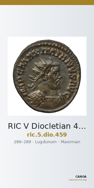 RIC V Diocletian 459 — CANOA