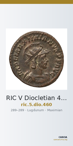 RIC V Diocletian 460 — CANOA