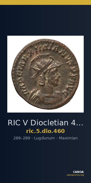 RIC V Diocletian 460 — CANOA