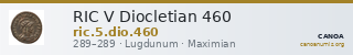 RIC V Diocletian 460 — CANOA