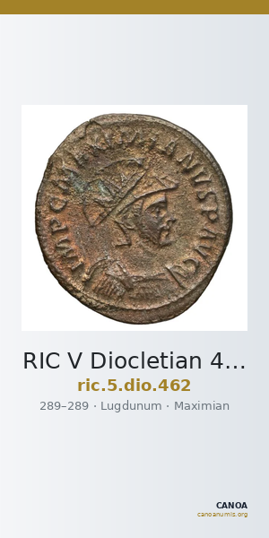 RIC V Diocletian 462 — CANOA