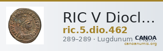 RIC V Diocletian 462 — CANOA