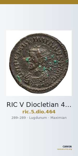 RIC V Diocletian 464 — CANOA