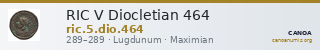 RIC V Diocletian 464 — CANOA