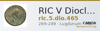 RIC V Diocletian 465 — CANOA