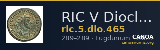 RIC V Diocletian 465 — CANOA