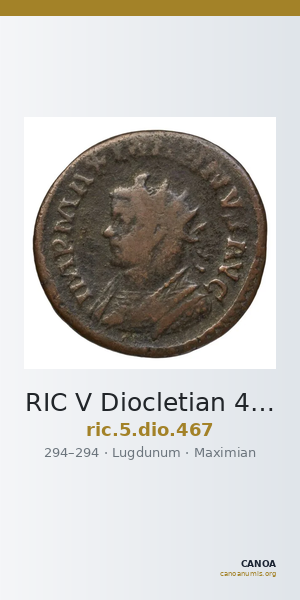 RIC V Diocletian 467 — CANOA