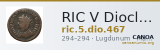 RIC V Diocletian 467 — CANOA
