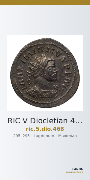 RIC V Diocletian 468 — CANOA
