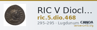 RIC V Diocletian 468 — CANOA