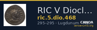 RIC V Diocletian 468 — CANOA