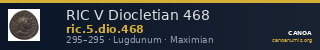 RIC V Diocletian 468 — CANOA